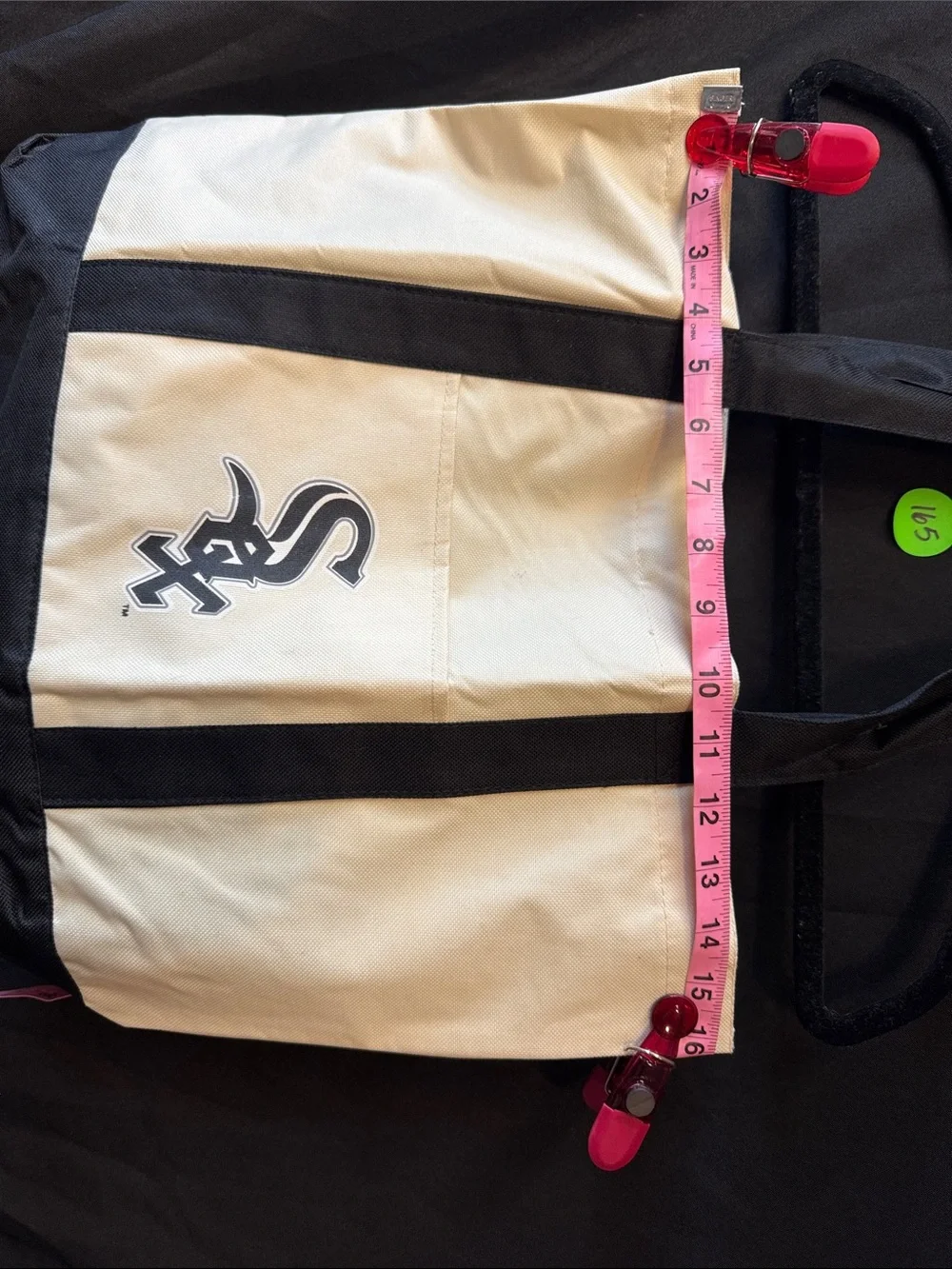 Chicago White Sox Canvas Tote Bag in Cream and Black